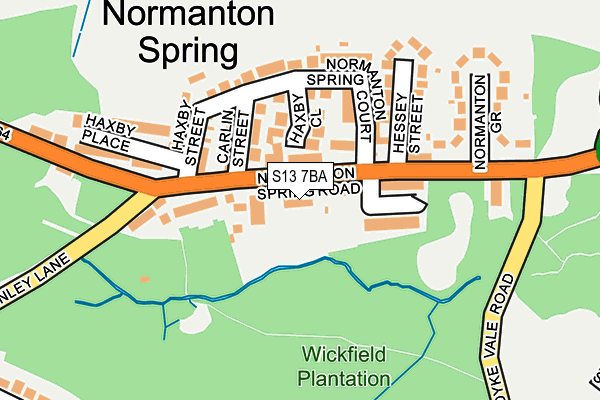 S13 7BA map - OS OpenMap – Local (Ordnance Survey) S13 7BA map - OS OpenMap – Local (Ordnance Survey)