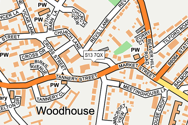 S13 7QX map - OS OpenMap – Local (Ordnance Survey) S13 7QX map - OS OpenMap – Local (Ordnance Survey)