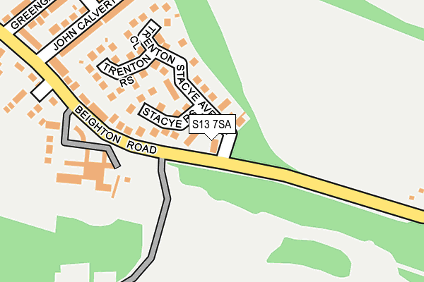 S13 7SA map - OS OpenMap – Local (Ordnance Survey) S13 7SA map - OS OpenMap – Local (Ordnance Survey)
