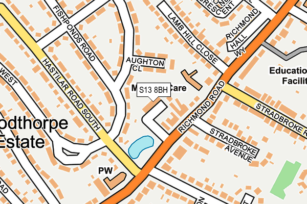 S13 8BH map - OS OpenMap – Local (Ordnance Survey) S13 8BH map - OS OpenMap – Local (Ordnance Survey)