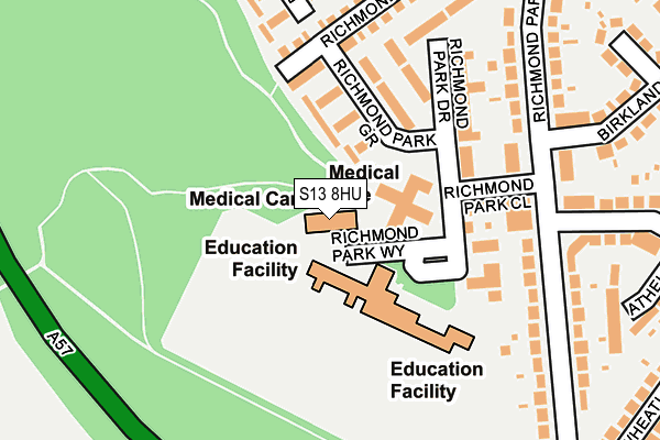S13 8HU map - OS OpenMap – Local (Ordnance Survey) S13 8HU map - OS OpenMap – Local (Ordnance Survey)