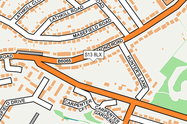 S13 8LX map - OS OpenMap – Local (Ordnance Survey) S13 8LX map - OS OpenMap – Local (Ordnance Survey)