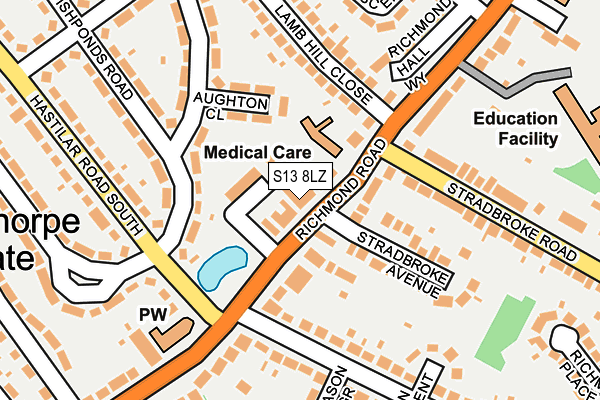 S13 8LZ map - OS OpenMap – Local (Ordnance Survey) S13 8LZ map - OS OpenMap – Local (Ordnance Survey)