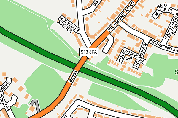 S13 8PA map - OS OpenMap – Local (Ordnance Survey) S13 8PA map - OS OpenMap – Local (Ordnance Survey)