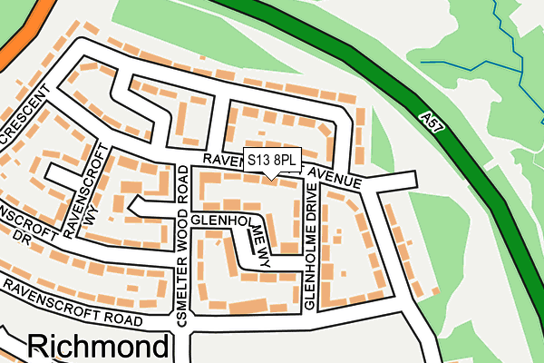 S13 8PL map - OS OpenMap – Local (Ordnance Survey) S13 8PL map - OS OpenMap – Local (Ordnance Survey)