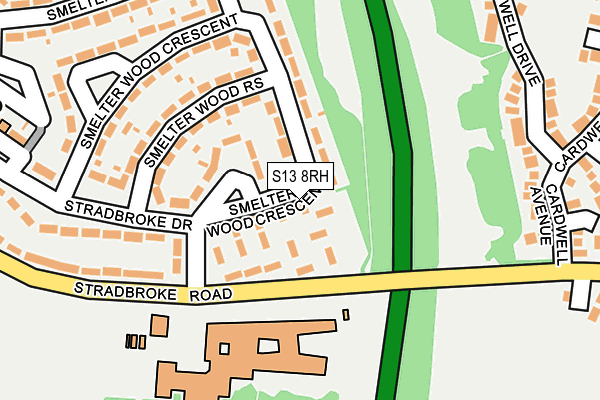 S13 8RH map - OS OpenMap – Local (Ordnance Survey) S13 8RH map - OS OpenMap – Local (Ordnance Survey)