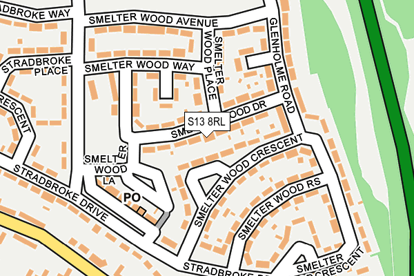 S13 8RL map - OS OpenMap – Local (Ordnance Survey) S13 8RL map - OS OpenMap – Local (Ordnance Survey)