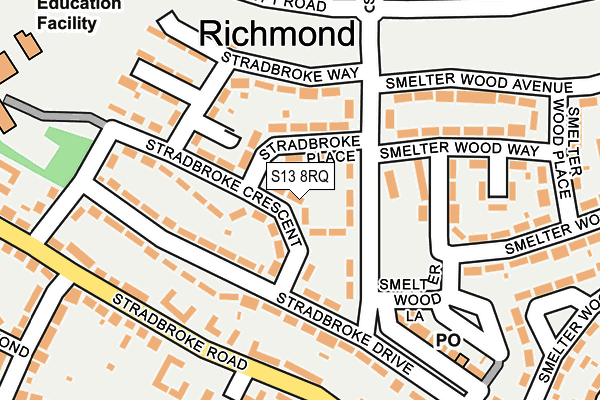 S13 8RQ map - OS OpenMap – Local (Ordnance Survey) S13 8RQ map - OS OpenMap – Local (Ordnance Survey)