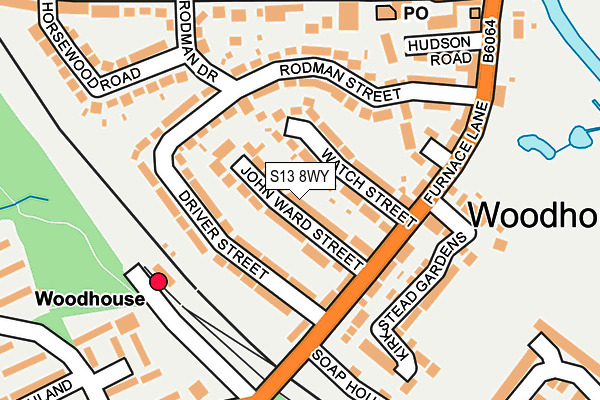S13 8WY map - OS OpenMap – Local (Ordnance Survey) S13 8WY map - OS OpenMap – Local (Ordnance Survey)