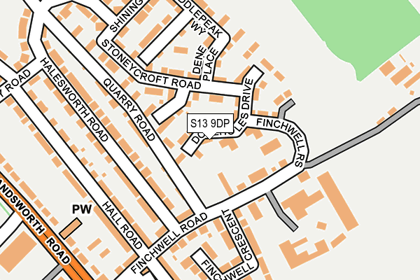 S13 9DP map - OS OpenMap – Local (Ordnance Survey) S13 9DP map - OS OpenMap – Local (Ordnance Survey)