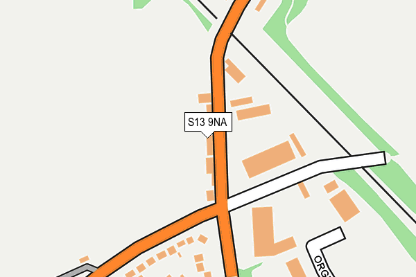 S13 9NA map - OS OpenMap – Local (Ordnance Survey)