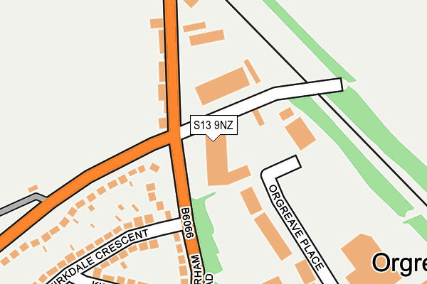 S13 9NZ map - OS OpenMap – Local (Ordnance Survey) S13 9NZ map - OS OpenMap – Local (Ordnance Survey)