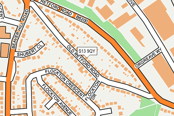 S13 9QY map - OS OpenMap – Local (Ordnance Survey) S13 9QY map - OS OpenMap – Local (Ordnance Survey)
