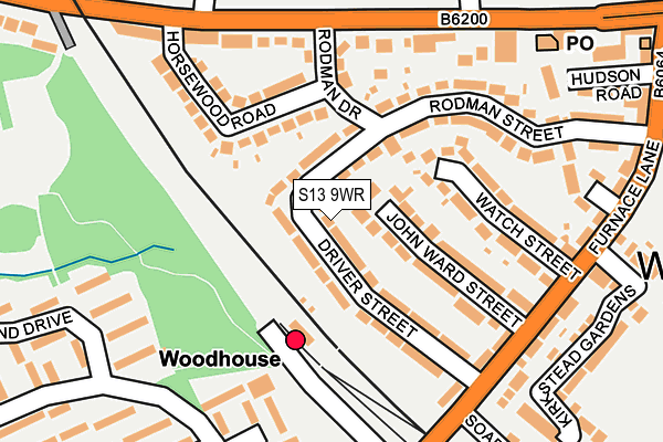 S13 9WR map - OS OpenMap – Local (Ordnance Survey) S13 9WR map - OS OpenMap – Local (Ordnance Survey)