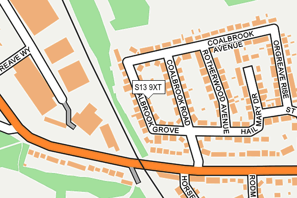 S13 9XT map - OS OpenMap – Local (Ordnance Survey) S13 9XT map - OS OpenMap – Local (Ordnance Survey)