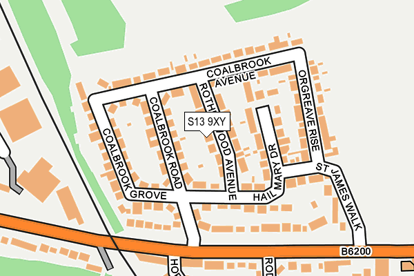 S13 9XY map - OS OpenMap – Local (Ordnance Survey) S13 9XY map - OS OpenMap – Local (Ordnance Survey)