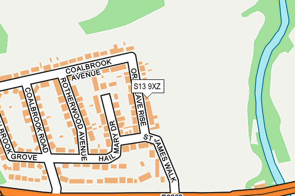 S13 9XZ map - OS OpenMap – Local (Ordnance Survey) S13 9XZ map - OS OpenMap – Local (Ordnance Survey)
