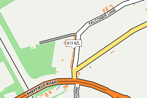 S13 9ZL map - OS OpenMap – Local (Ordnance Survey) S13 9ZL map - OS OpenMap – Local (Ordnance Survey)