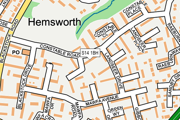 S14 1BH map - OS OpenMap – Local (Ordnance Survey) S14 1BH map - OS OpenMap – Local (Ordnance Survey)