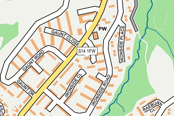 S14 1FW map - OS OpenMap – Local (Ordnance Survey) S14 1FW map - OS OpenMap – Local (Ordnance Survey)