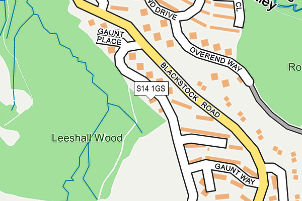 S14 1GS map - OS OpenMap – Local (Ordnance Survey)