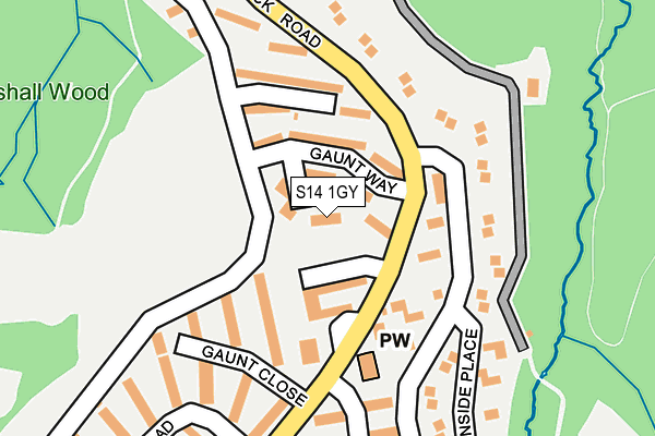 S14 1GY map - OS OpenMap – Local (Ordnance Survey) S14 1GY map - OS OpenMap – Local (Ordnance Survey)