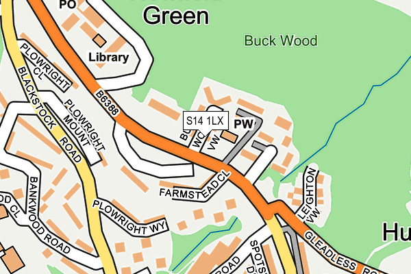 S14 1LX map - OS OpenMap – Local (Ordnance Survey) S14 1LX map - OS OpenMap – Local (Ordnance Survey)