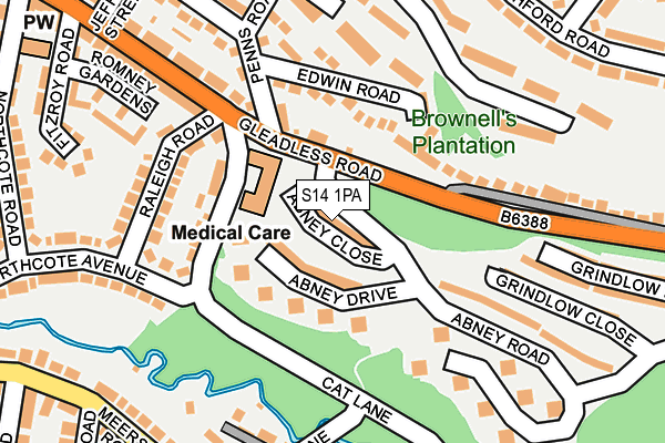 S14 1PA map - OS OpenMap – Local (Ordnance Survey) S14 1PA map - OS OpenMap – Local (Ordnance Survey)