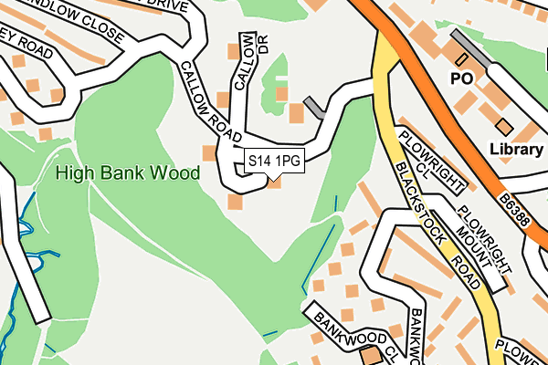 S14 1PG map - OS OpenMap – Local (Ordnance Survey) S14 1PG map - OS OpenMap – Local (Ordnance Survey)