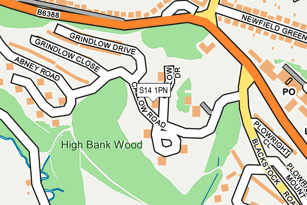 S14 1PN map - OS OpenMap – Local (Ordnance Survey) S14 1PN map - OS OpenMap – Local (Ordnance Survey)