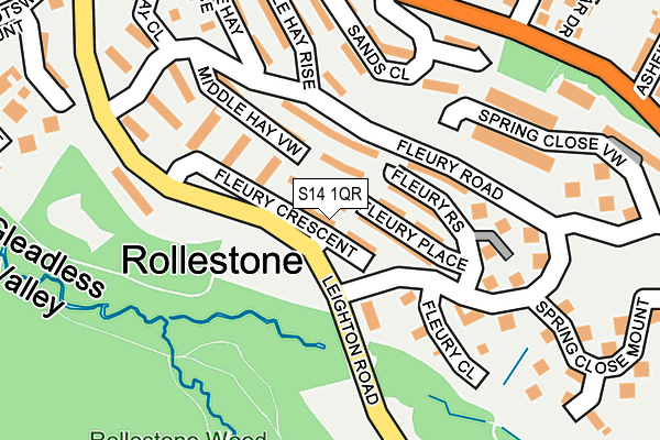S14 1QR map - OS OpenMap – Local (Ordnance Survey) S14 1QR map - OS OpenMap – Local (Ordnance Survey)