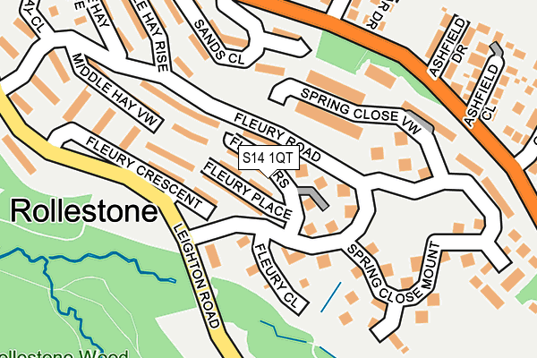 S14 1QT map - OS OpenMap – Local (Ordnance Survey) S14 1QT map - OS OpenMap – Local (Ordnance Survey)