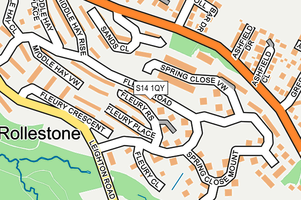 S14 1QY map - OS OpenMap – Local (Ordnance Survey)