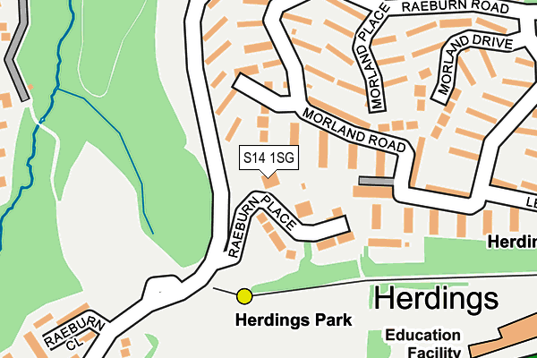 S14 1SG map - OS OpenMap – Local (Ordnance Survey) S14 1SG map - OS OpenMap – Local (Ordnance Survey)