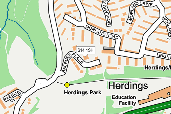 S14 1SH map - OS OpenMap – Local (Ordnance Survey) S14 1SH map - OS OpenMap – Local (Ordnance Survey)