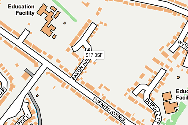 S17 3SF map - OS OpenMap – Local (Ordnance Survey) S17 3SF map - OS OpenMap – Local (Ordnance Survey)