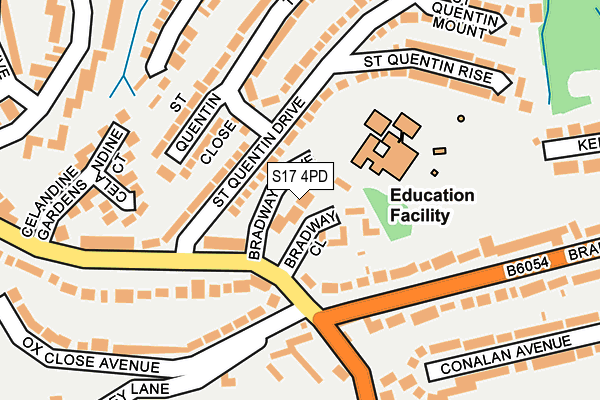 S17 4PD map - OS OpenMap – Local (Ordnance Survey) S17 4PD map - OS OpenMap – Local (Ordnance Survey)