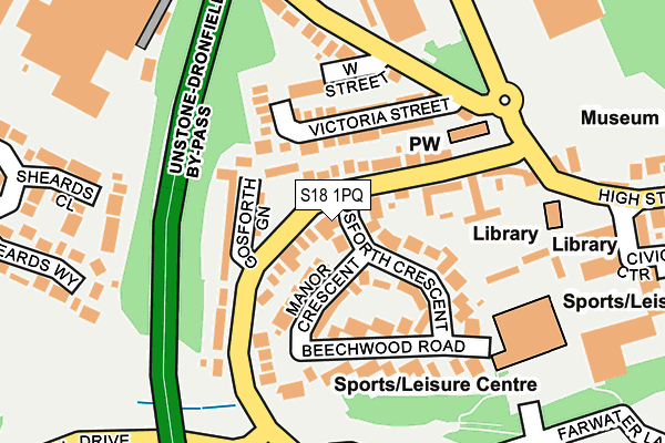S18 1PQ map - OS OpenMap – Local (Ordnance Survey) S18 1PQ map - OS OpenMap – Local (Ordnance Survey)
