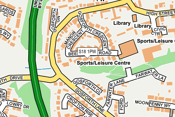 S18 1PW map - OS OpenMap – Local (Ordnance Survey) S18 1PW map - OS OpenMap – Local (Ordnance Survey)