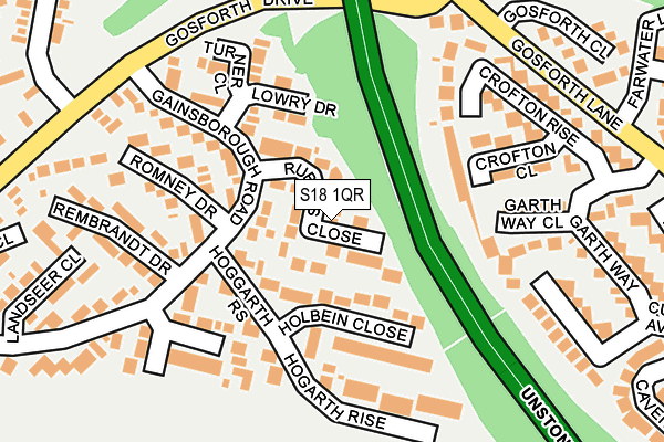 S18 1QR map - OS OpenMap – Local (Ordnance Survey) S18 1QR map - OS OpenMap – Local (Ordnance Survey)