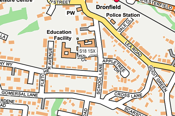 S18 1SX map - OS OpenMap – Local (Ordnance Survey) S18 1SX map - OS OpenMap – Local (Ordnance Survey)