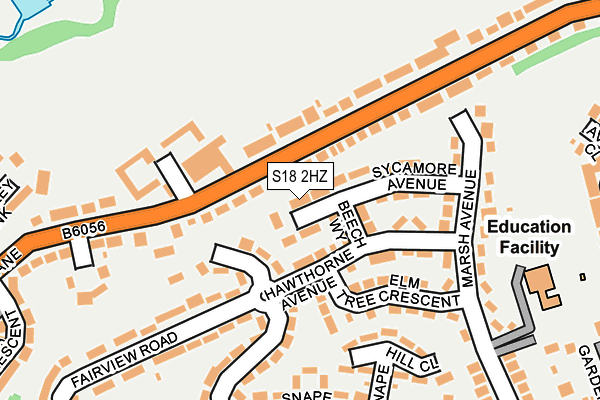 S18 2HZ map - OS OpenMap – Local (Ordnance Survey) S18 2HZ map - OS OpenMap – Local (Ordnance Survey)