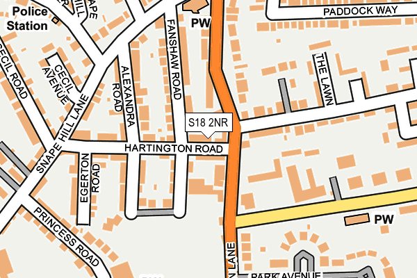 S18 2NR map - OS OpenMap – Local (Ordnance Survey) S18 2NR map - OS OpenMap – Local (Ordnance Survey)