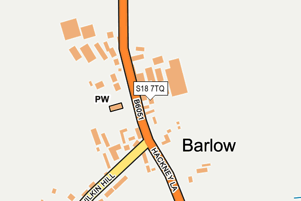 S18 7TQ map - OS OpenMap – Local (Ordnance Survey) S18 7TQ map - OS OpenMap – Local (Ordnance Survey)