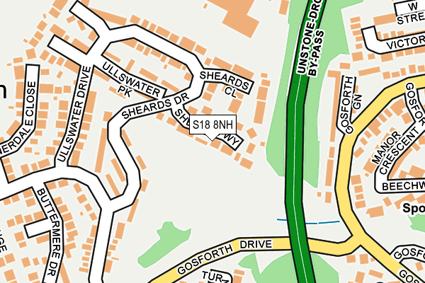 S18 8NH map - OS OpenMap – Local (Ordnance Survey) S18 8NH map - OS OpenMap – Local (Ordnance Survey)