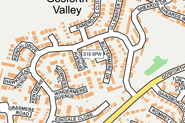 S18 8PW map - OS OpenMap – Local (Ordnance Survey) S18 8PW map - OS OpenMap – Local (Ordnance Survey)