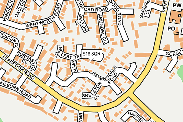 S18 8QR map - OS OpenMap – Local (Ordnance Survey) S18 8QR map - OS OpenMap – Local (Ordnance Survey)