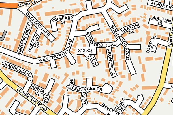 S18 8QT map - OS OpenMap – Local (Ordnance Survey) S18 8QT map - OS OpenMap – Local (Ordnance Survey)