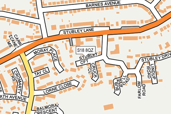 S18 8QZ map - OS OpenMap – Local (Ordnance Survey) S18 8QZ map - OS OpenMap – Local (Ordnance Survey)