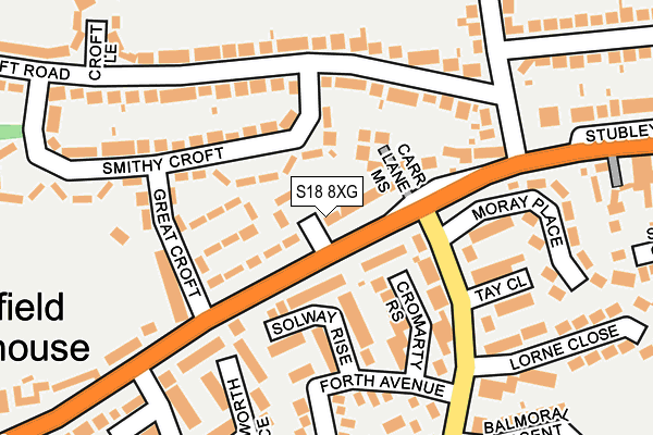 S18 8XG map - OS OpenMap – Local (Ordnance Survey) S18 8XG map - OS OpenMap – Local (Ordnance Survey)